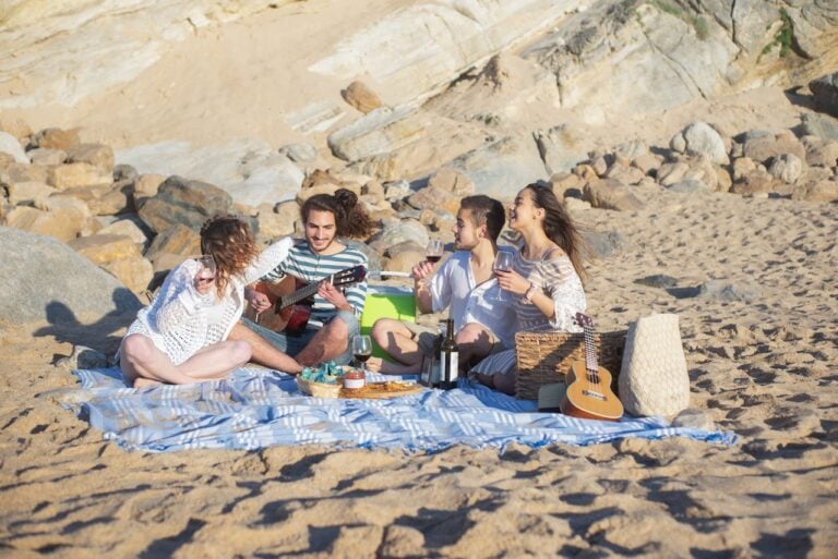 People having a picnic